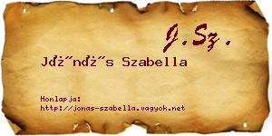 Jónás Szabella névjegykártya